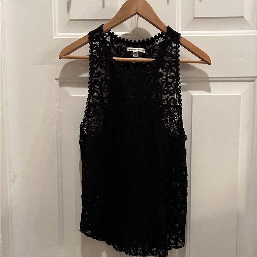 American Eagle Outfitters Black Lace Top
